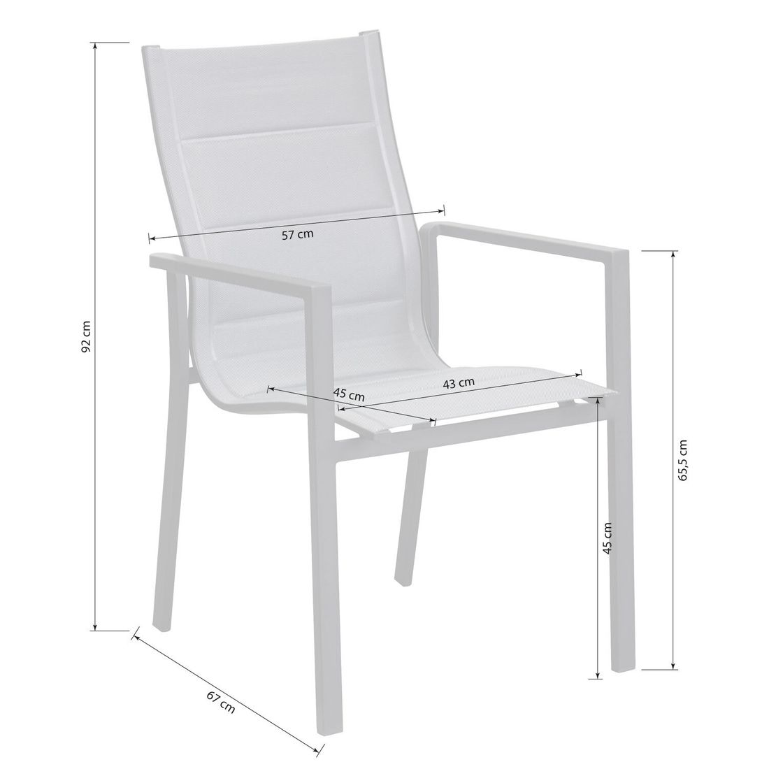 LC Garden Unicamo Stapelsessel Aluminium/Textilene
