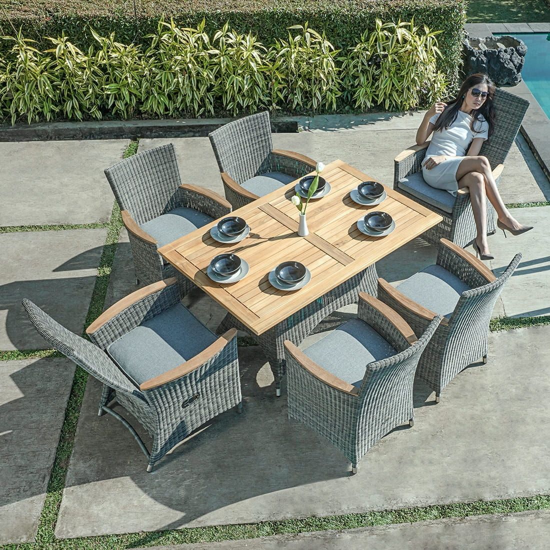 Zebra Status Gartensessel Geflecht