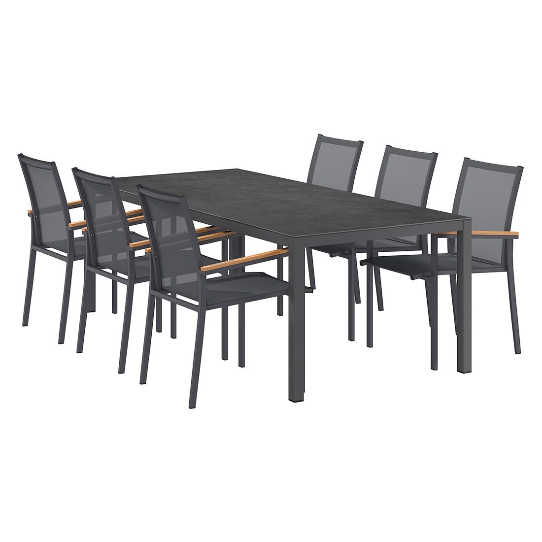 OUTLIV. Kobe Gartenmöbel-Set L (6 Plätze) Tisch 220x100cm