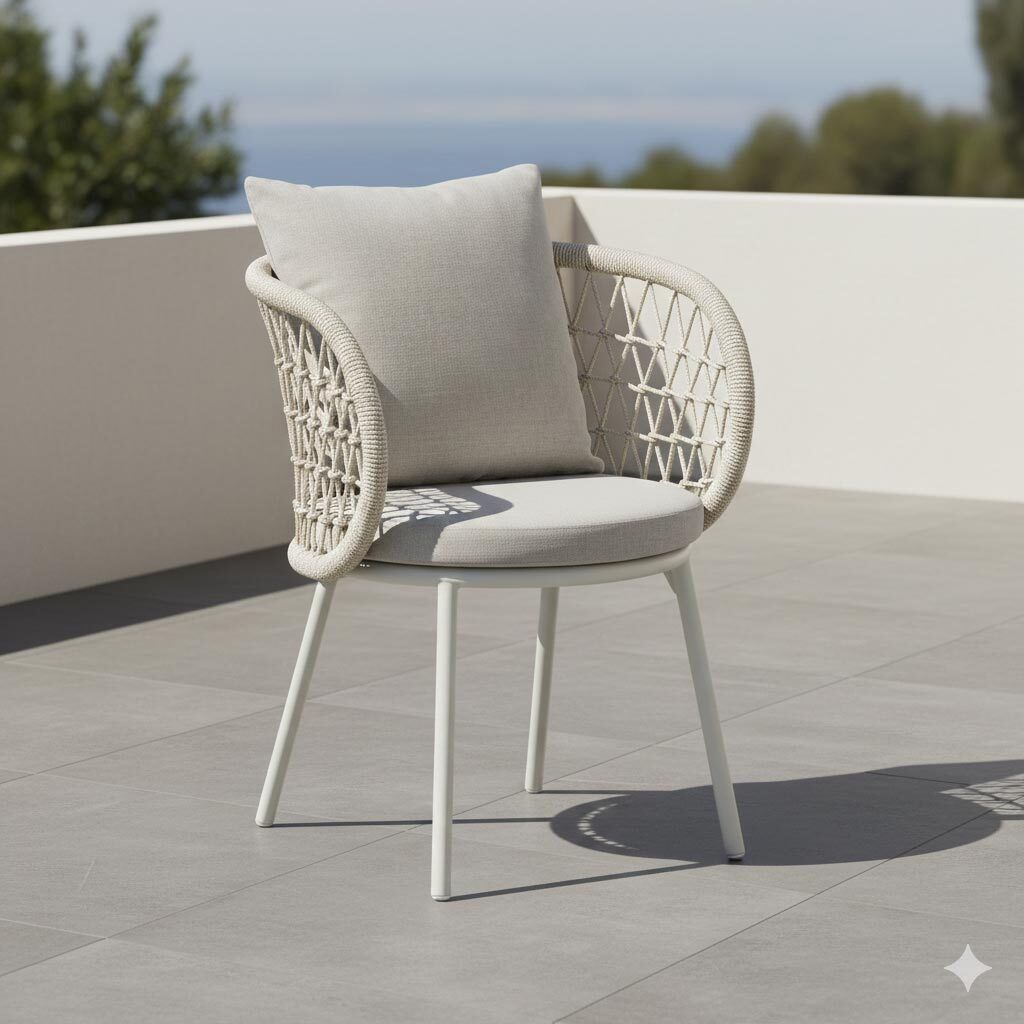 Niehoff Cevio Gartensessel Aluminium mit Sitz- und Rückenkissen