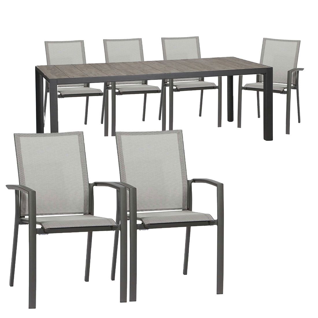 Siena Garden Velia Gartenmöbel-Set L (6 Plätze) 220x100cm
