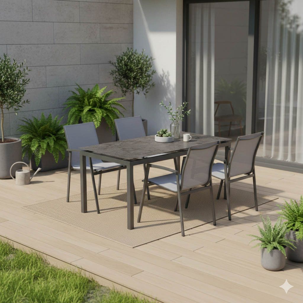 Stern New Top Gartenmöbel-Set M (4 Plätze) mit OUTLIV. Tisch 160x90cm