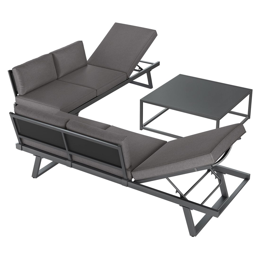 OUTLIV. Lucca Ecklounge inkl. Loungetisch Aluminium/Polyester