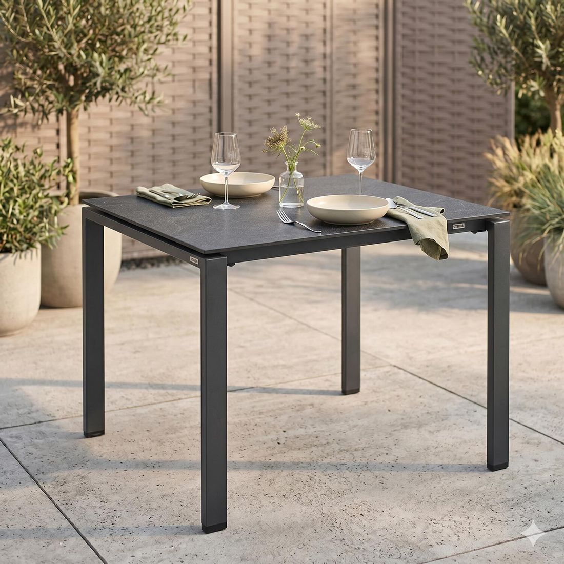 Kettler Float Gartentisch 95x95cm Aluminium/HPL