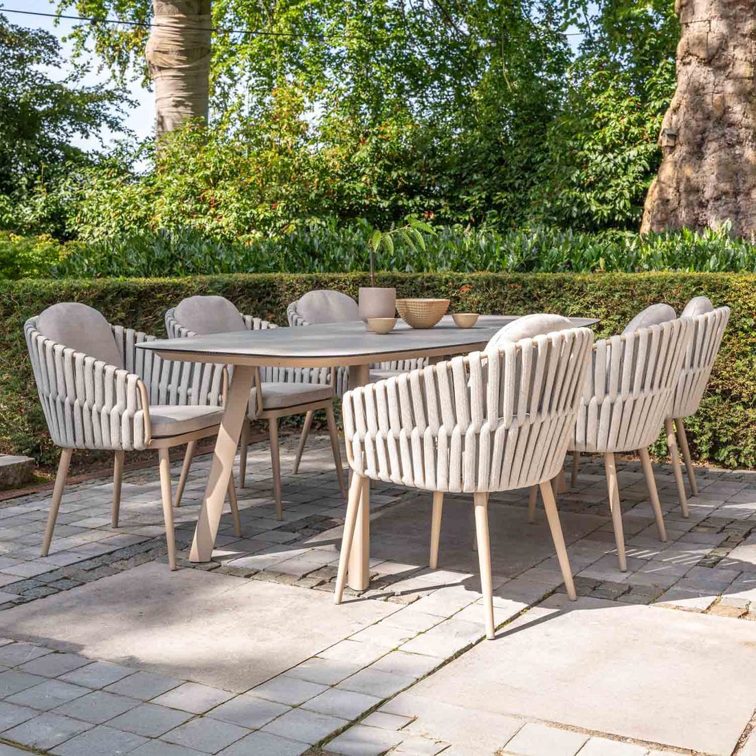 4Seasons Eva Gartenmöbel-Set L (6 Plätze) Tisch 240x103cm