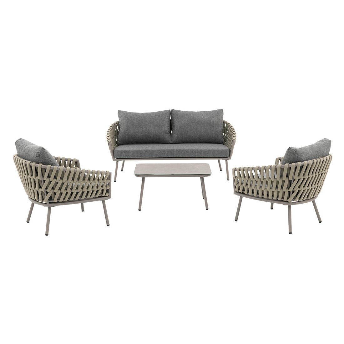 OUTLIV. Valencia Loungeset inkl. Loungetisch Aluminium/Rope