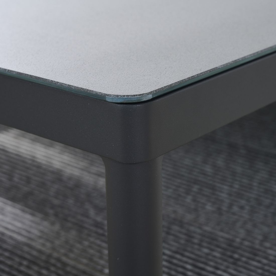 Siena Garden Kansas Loungetisch 110x70cm Aluminium/Glaskeramik