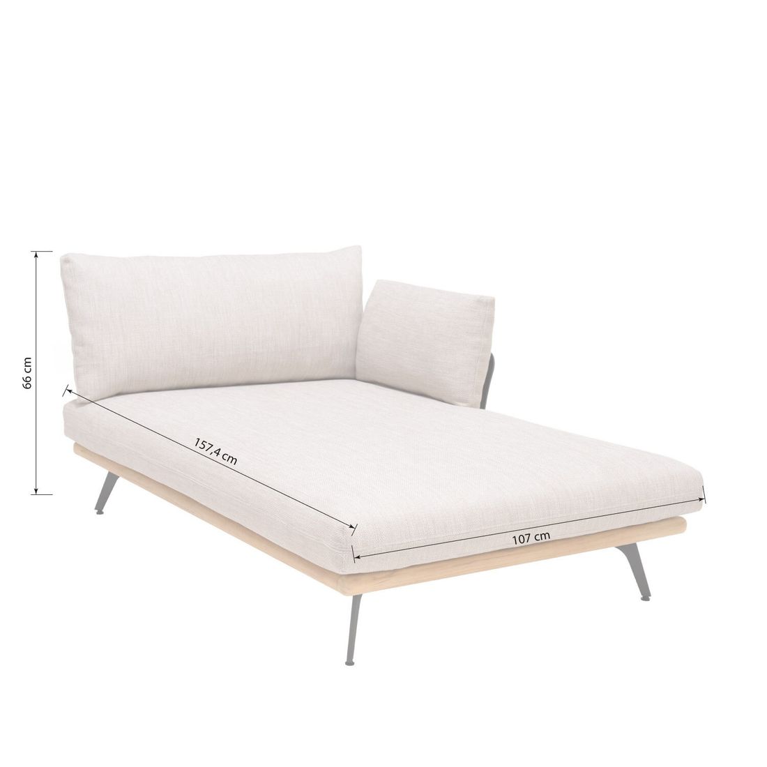 LifestyleGarden Pearl Daybed Aluminium/Teak/Olefin
