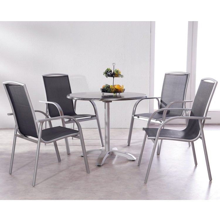 Best Palermo Stapelsessel Aluminium/Ergotex