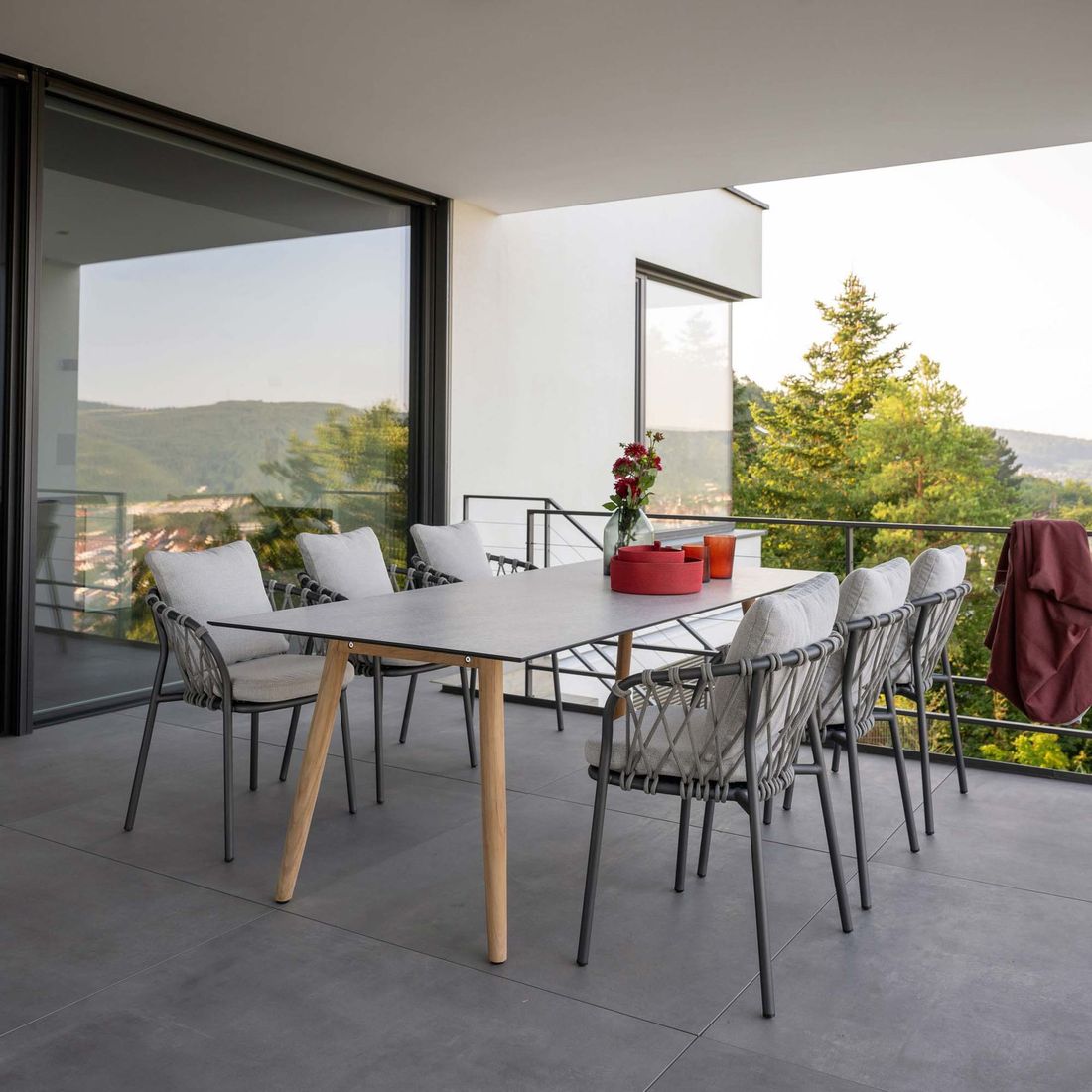 Stern Interno Gartentisch 220x100cm Teak/Silverstar 2.0
