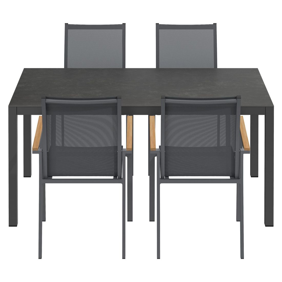 OUTLIV. Kobe Gartenmöbel-Set M (4 Plätze) Tisch 160x90cm