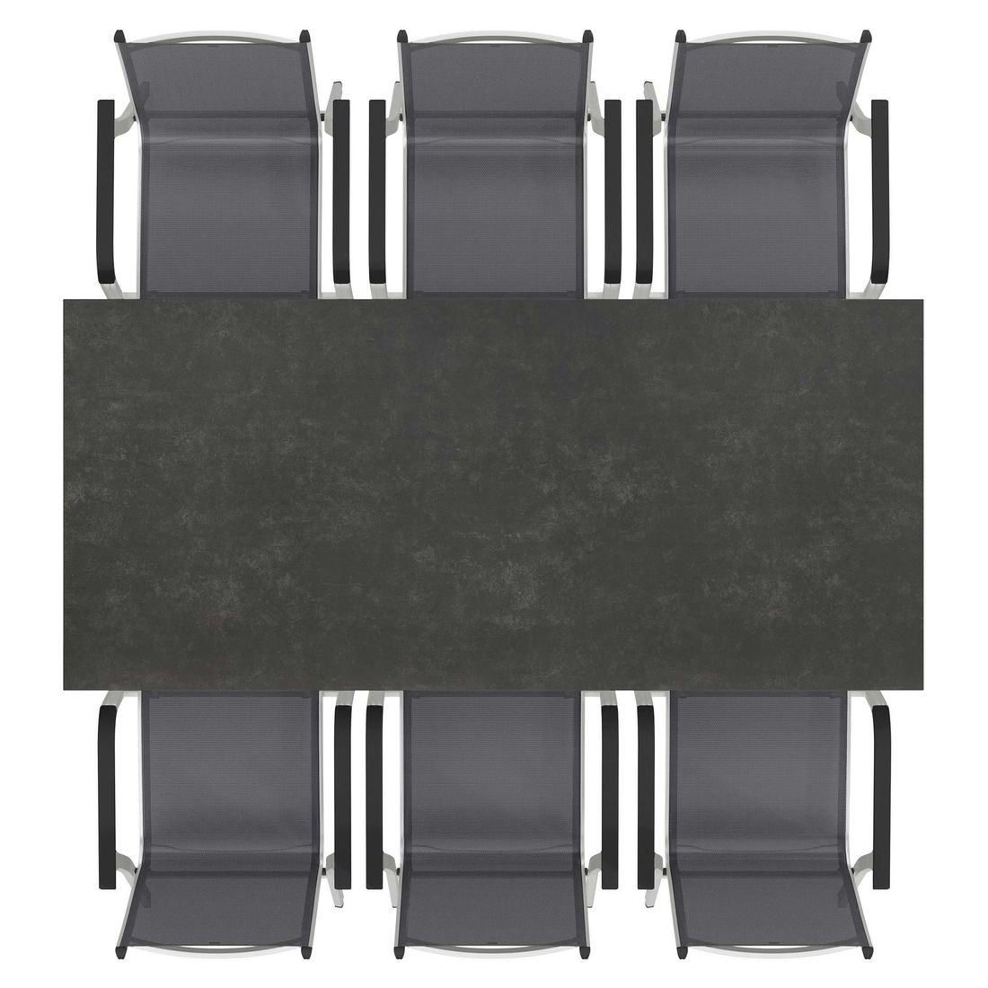 Kettler Basic Plus Gartenmöbel-Set L (6 Plätze) mit OUTLIV. Tisch 220x100cm