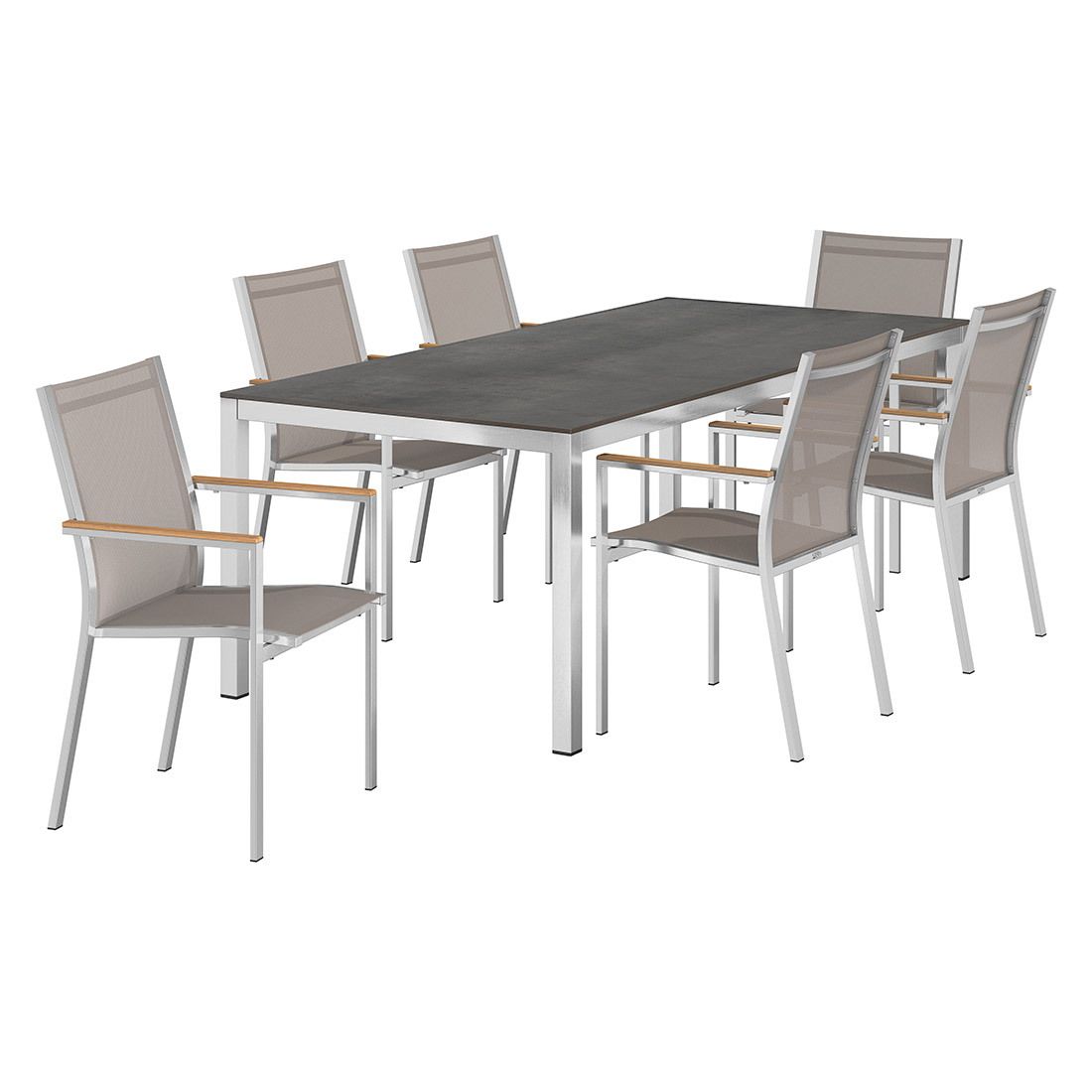 Stern Cardiff Gartenmöbel-Set L (6 Plätze) mit OUTLIV. Tisch 220x100cm
