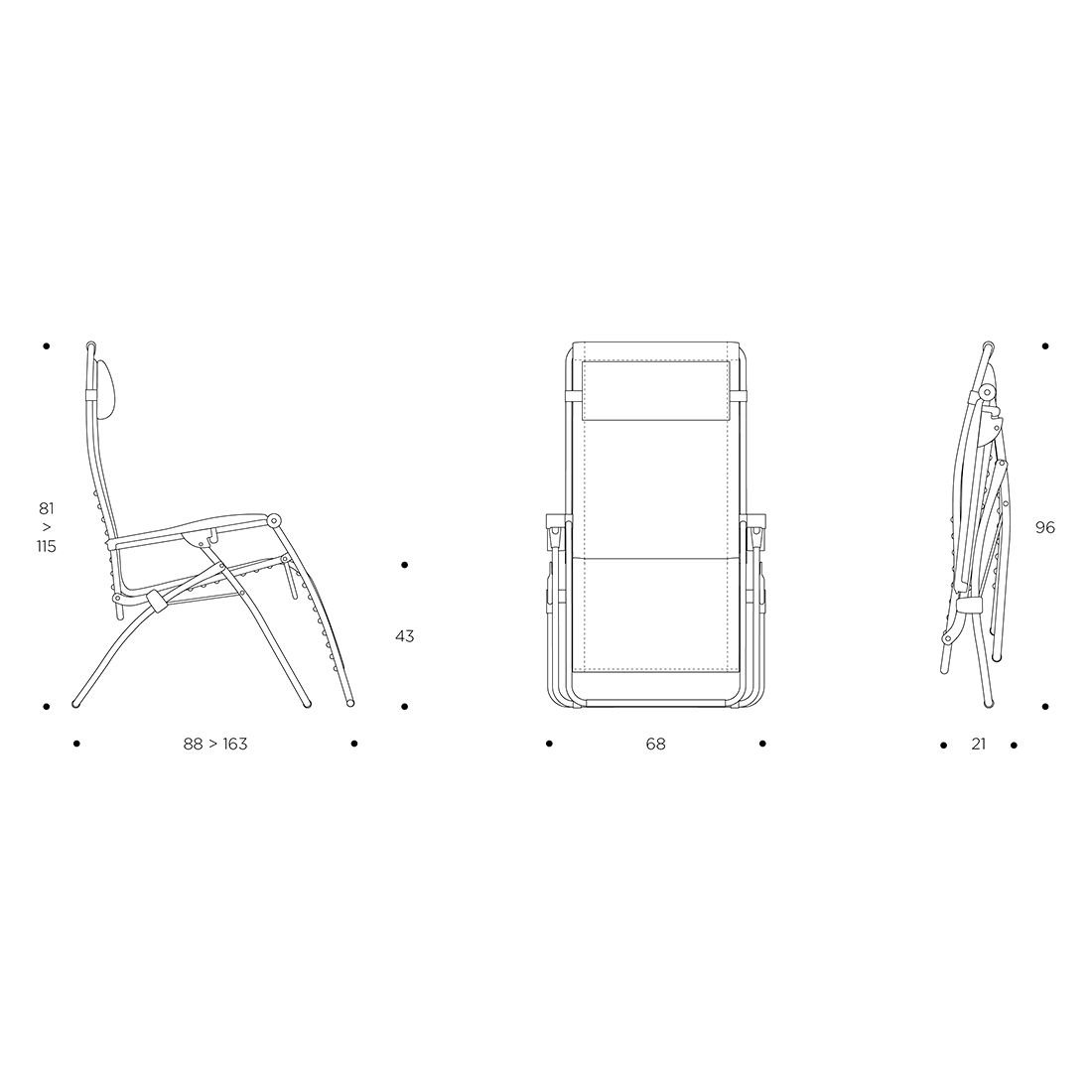 Lafuma RSX Clip AC Relaxliege Stahl/Air Comfort