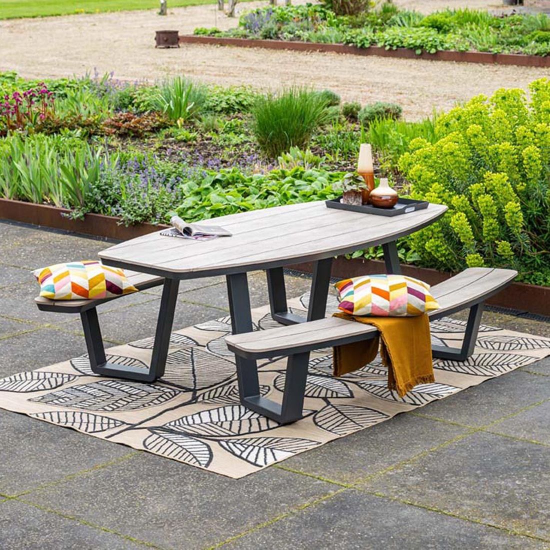 Garden Impressions Bell Gartenmöbel-Set XL (8 Plätze) Tisch 220x100cm