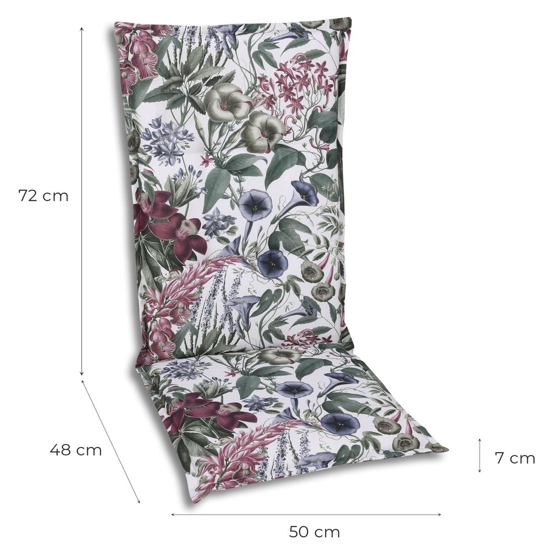 GO-DE Gartenstuhlauflage Hochlehner 50x120cm Mischgewebe