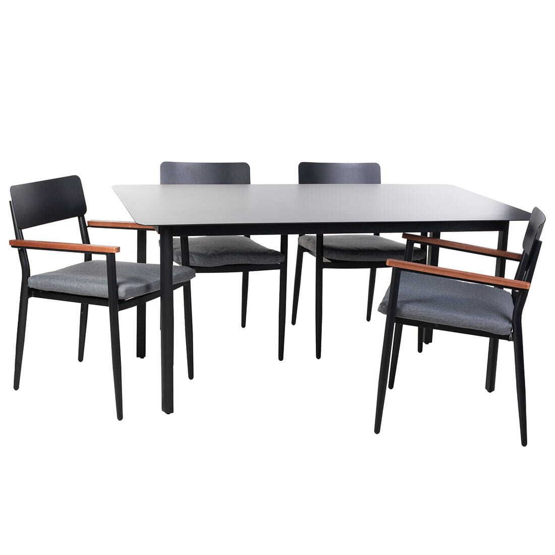 OUTLIV. Lorenzo Gartenmöbel-Set M (4 Plätze) Tisch 160x90cm