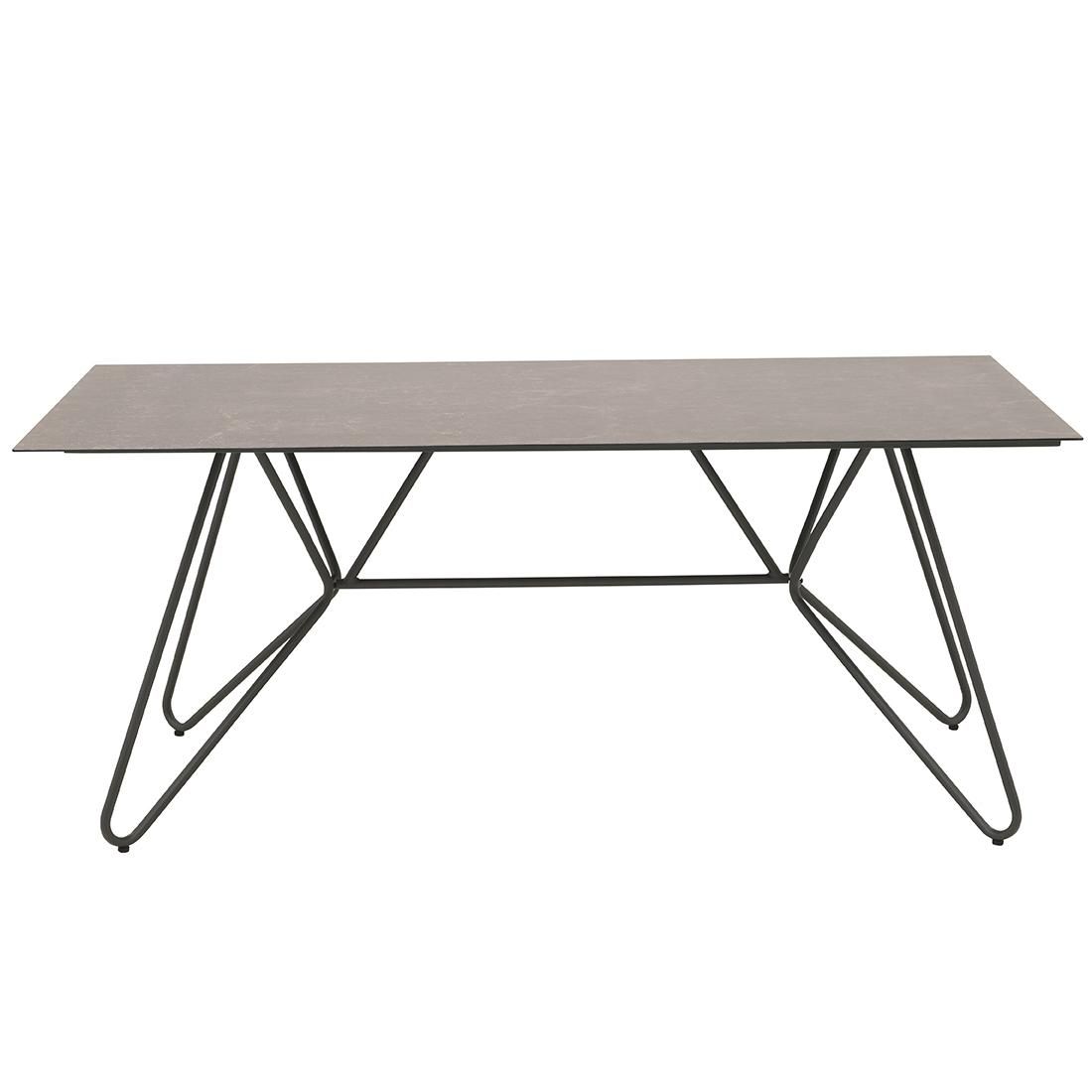 OUTLIV. Maranello Gartentisch 180x90cm Stahl/Glaskeramik