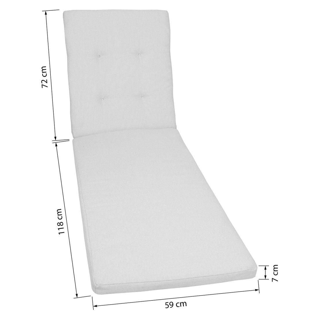 GO-DE Gartenliegenauflage 60x190cm Olefin