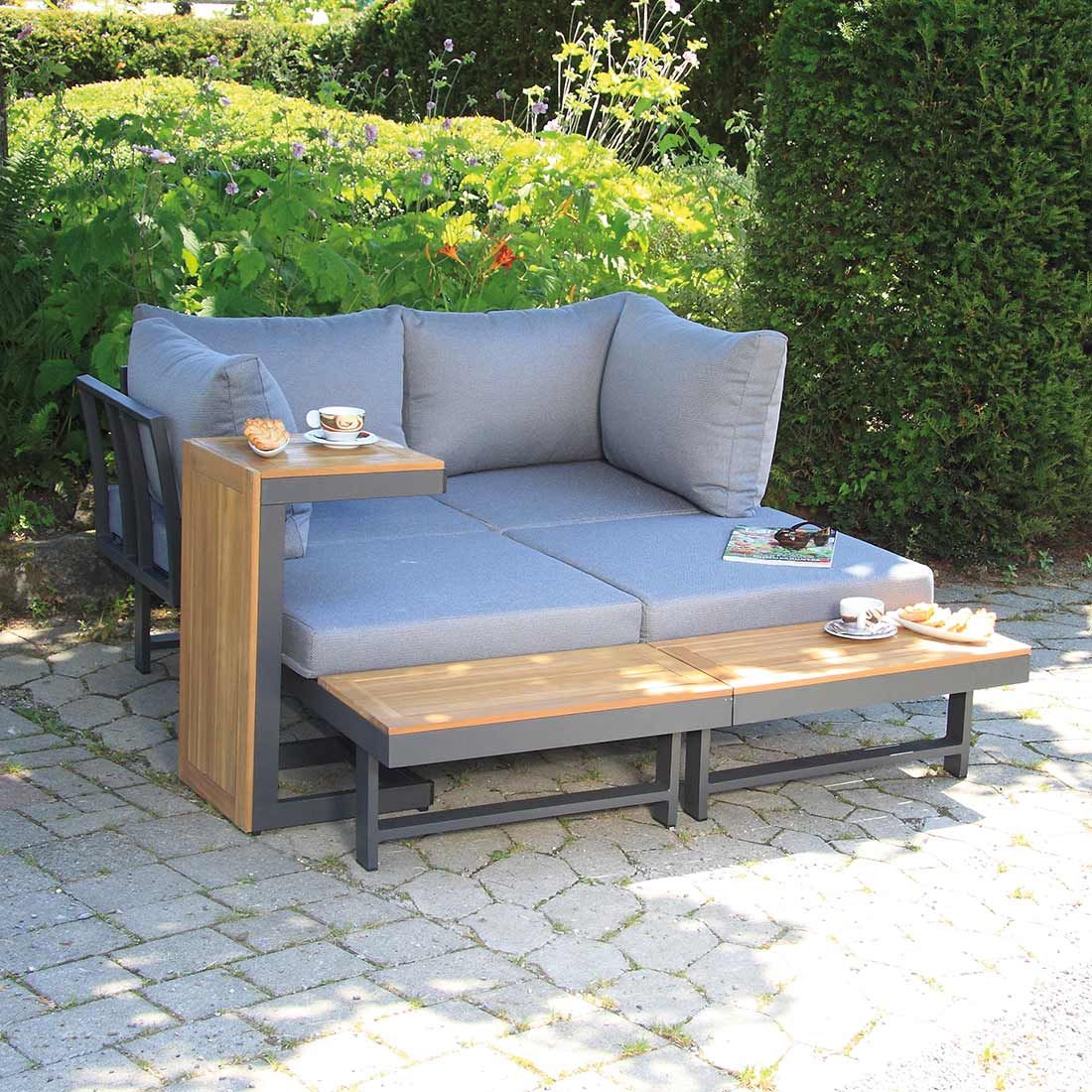 Acamp Shadow Ecklounge inkl. Loungetisch Aluminium/Polyester