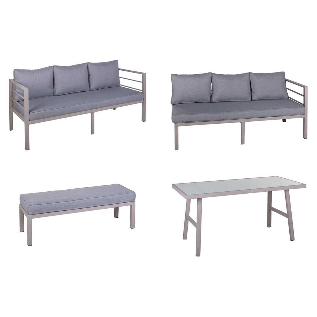 OUTLIV. Dininglounge Stahl/Olefin