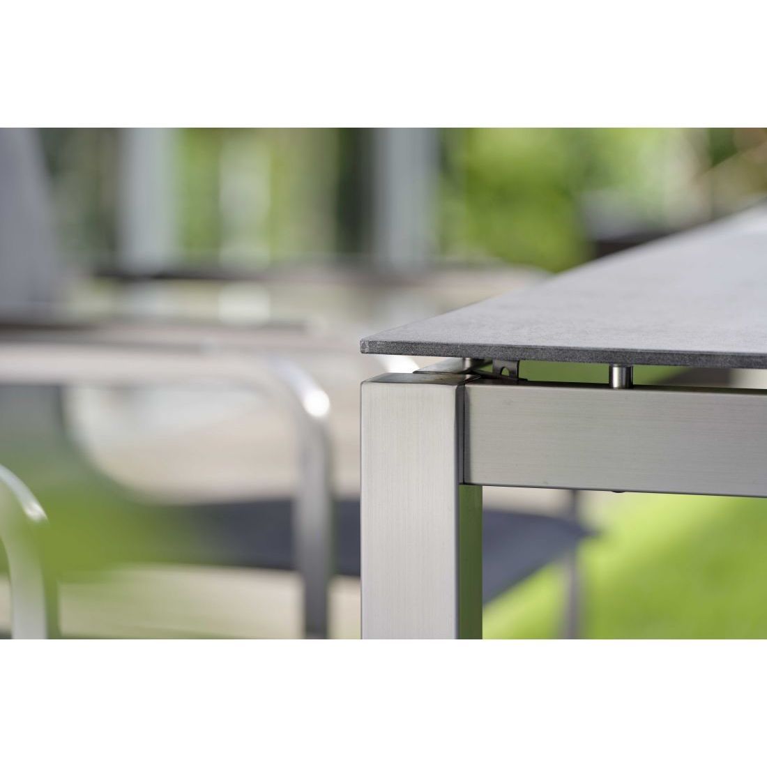 Stern Gartentisch-Gestell 200x100cm Edelstahl Vierkantrohr