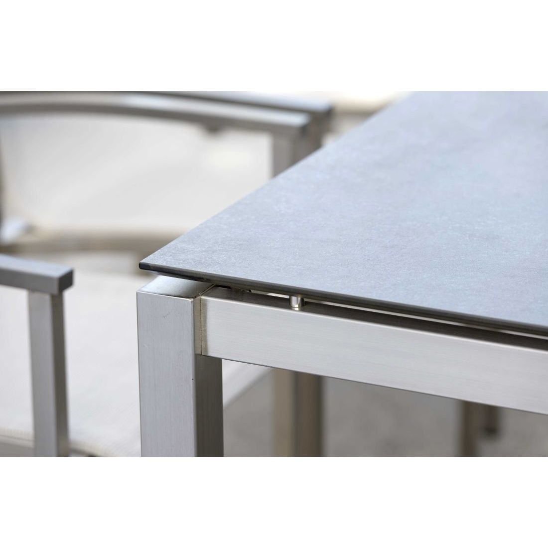 Stern Gartentisch-Gestell 200x100cm Edelstahl Vierkantrohr