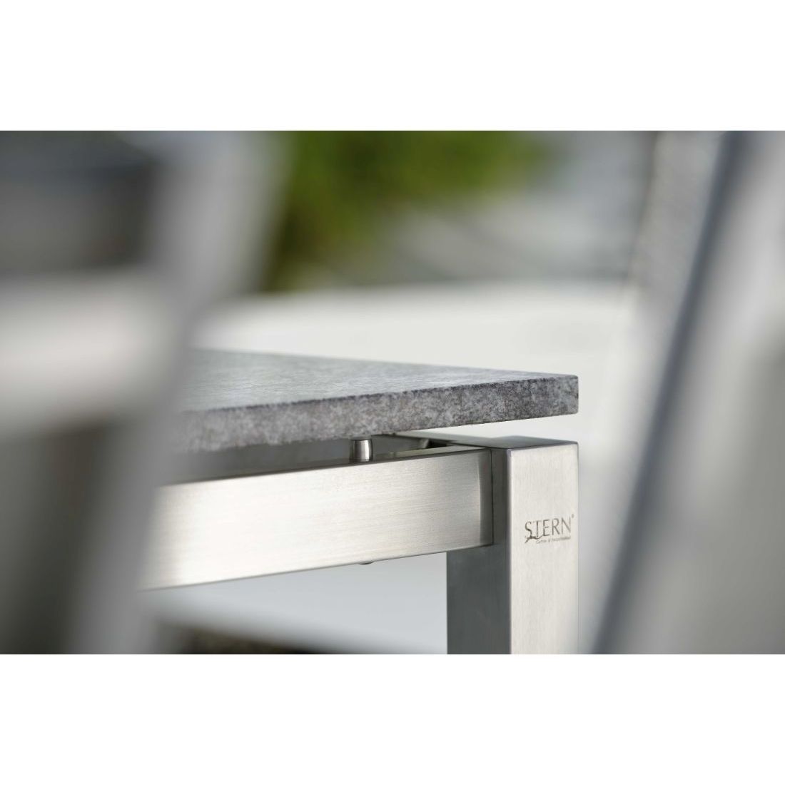 Stern Gartentisch-Gestell 200x100cm Edelstahl Vierkantrohr