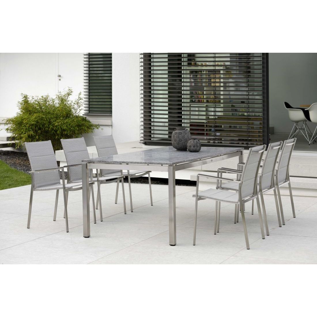 Stern Gartentisch-Gestell 200x100cm Edelstahl Vierkantrohr
