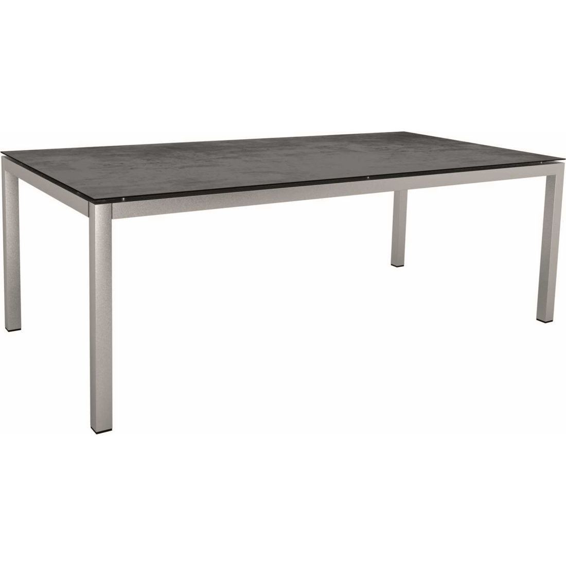 Stern Gartentisch-Gestell 200x100cm Edelstahl Vierkantrohr