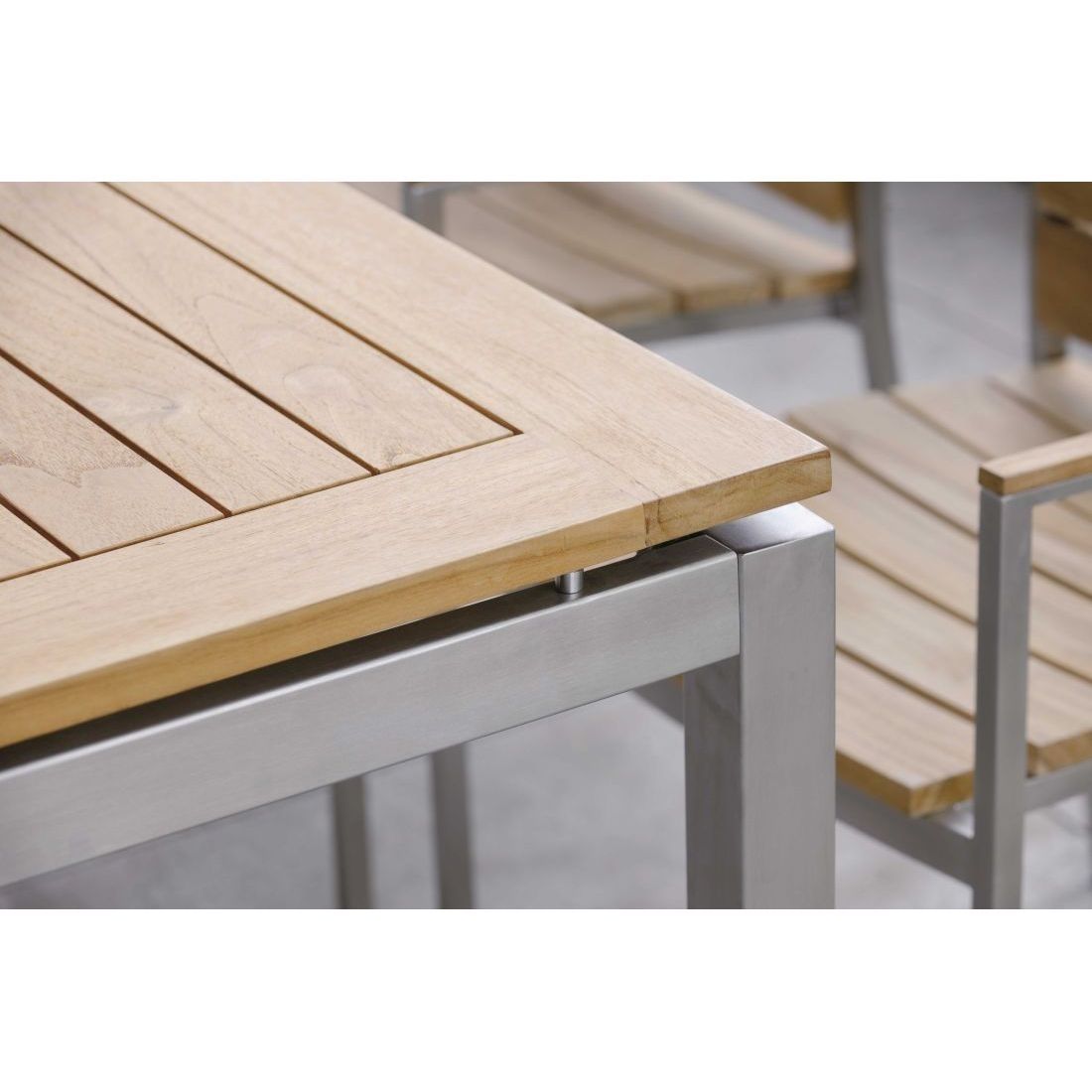 Stern Gartentisch-Gestell 200x100cm Edelstahl Vierkantrohr