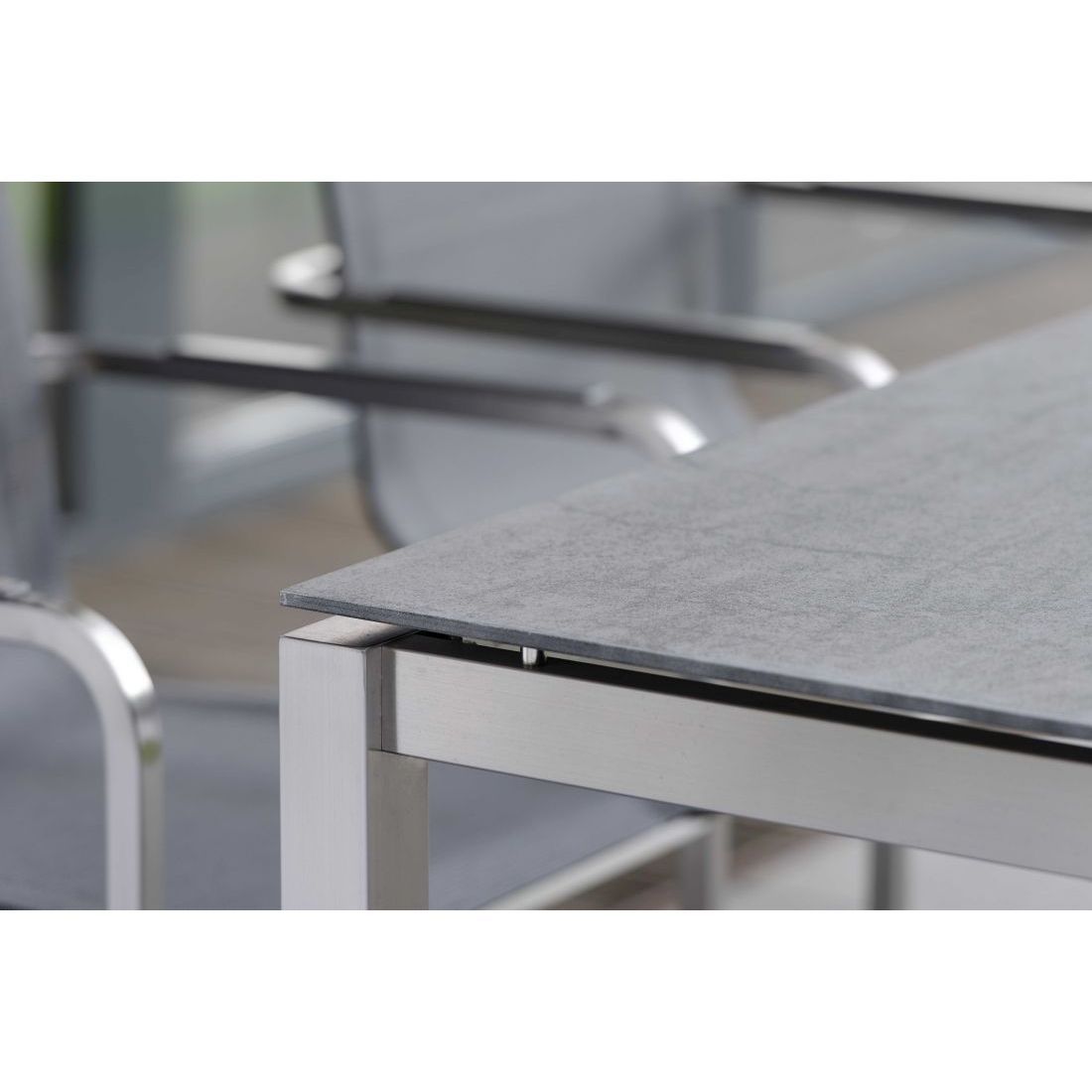 Stern Gartentisch-Gestell 200x100cm Edelstahl Vierkantrohr
