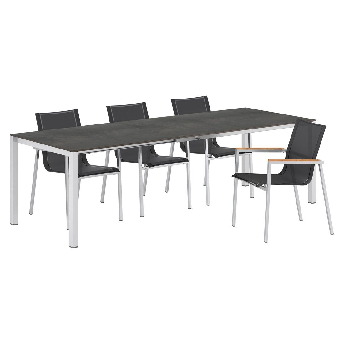 OUTLIV. Rimini Gartenmöbel-Set M (4 Plätze) Tisch 160/217/267x92cm