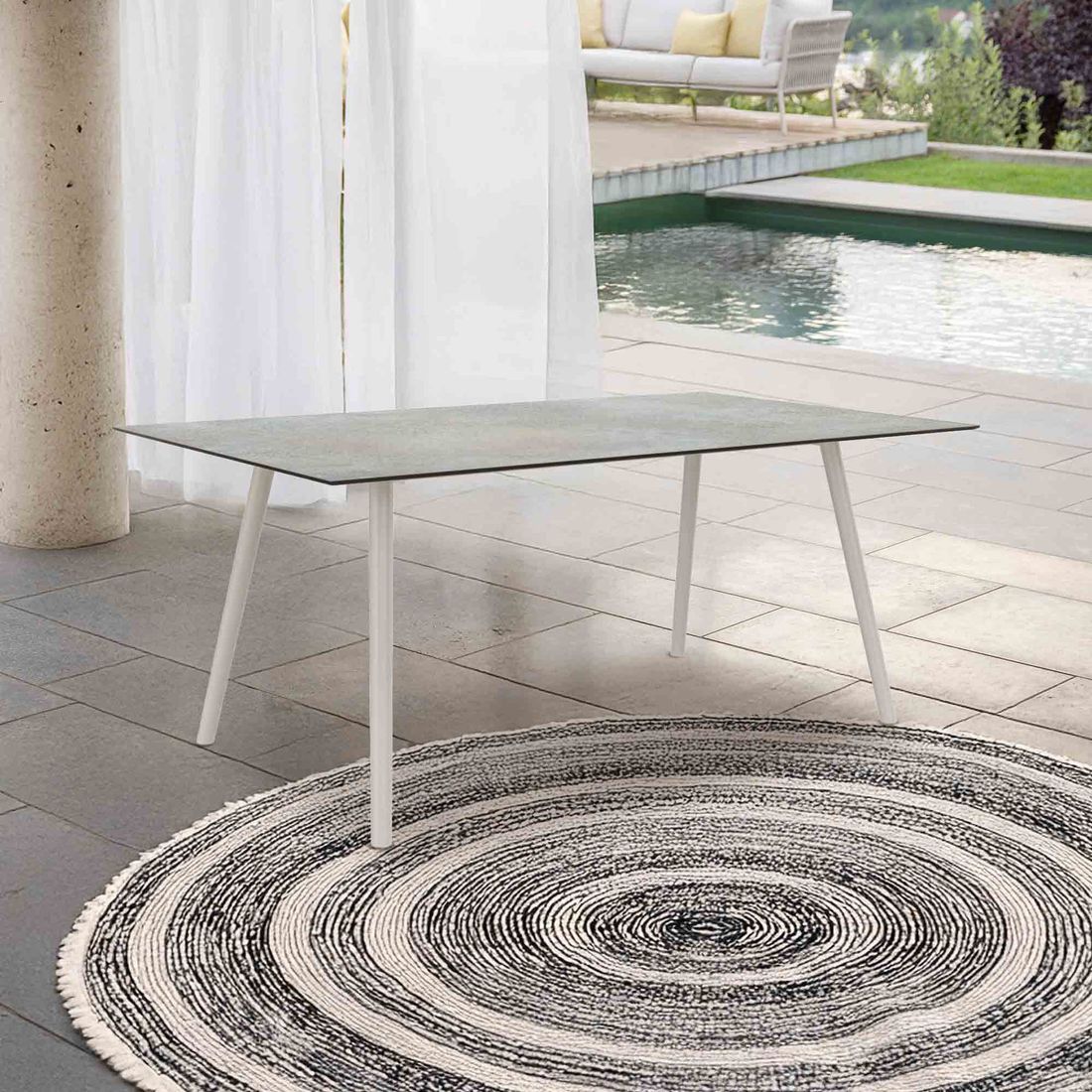 Stern Interno Gartentisch 180x100cm Aluminium/Silverstar 2.0