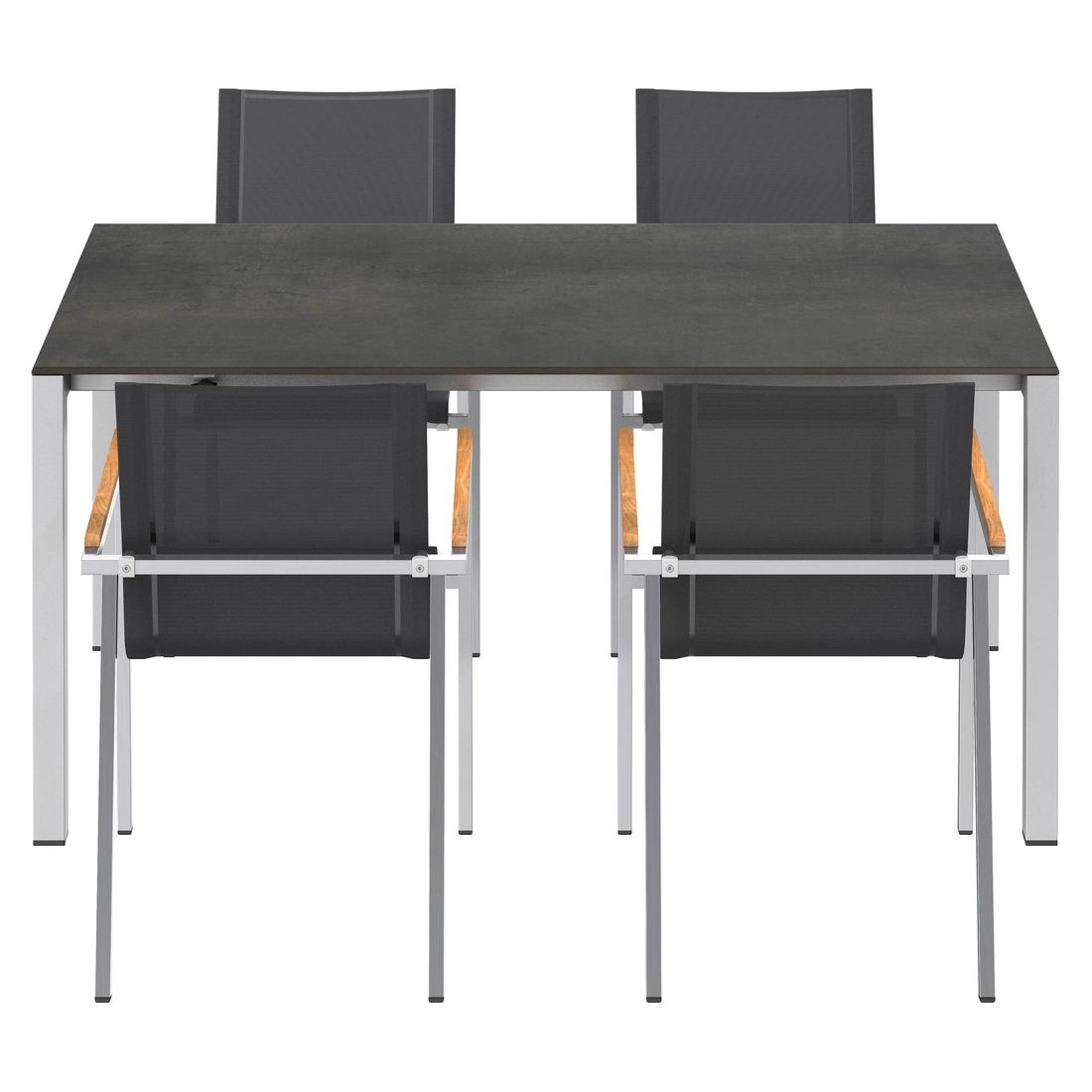 OUTLIV. Rimini Gartenmöbel-Set M (4 Plätze) Tisch 160/217/267x92cm