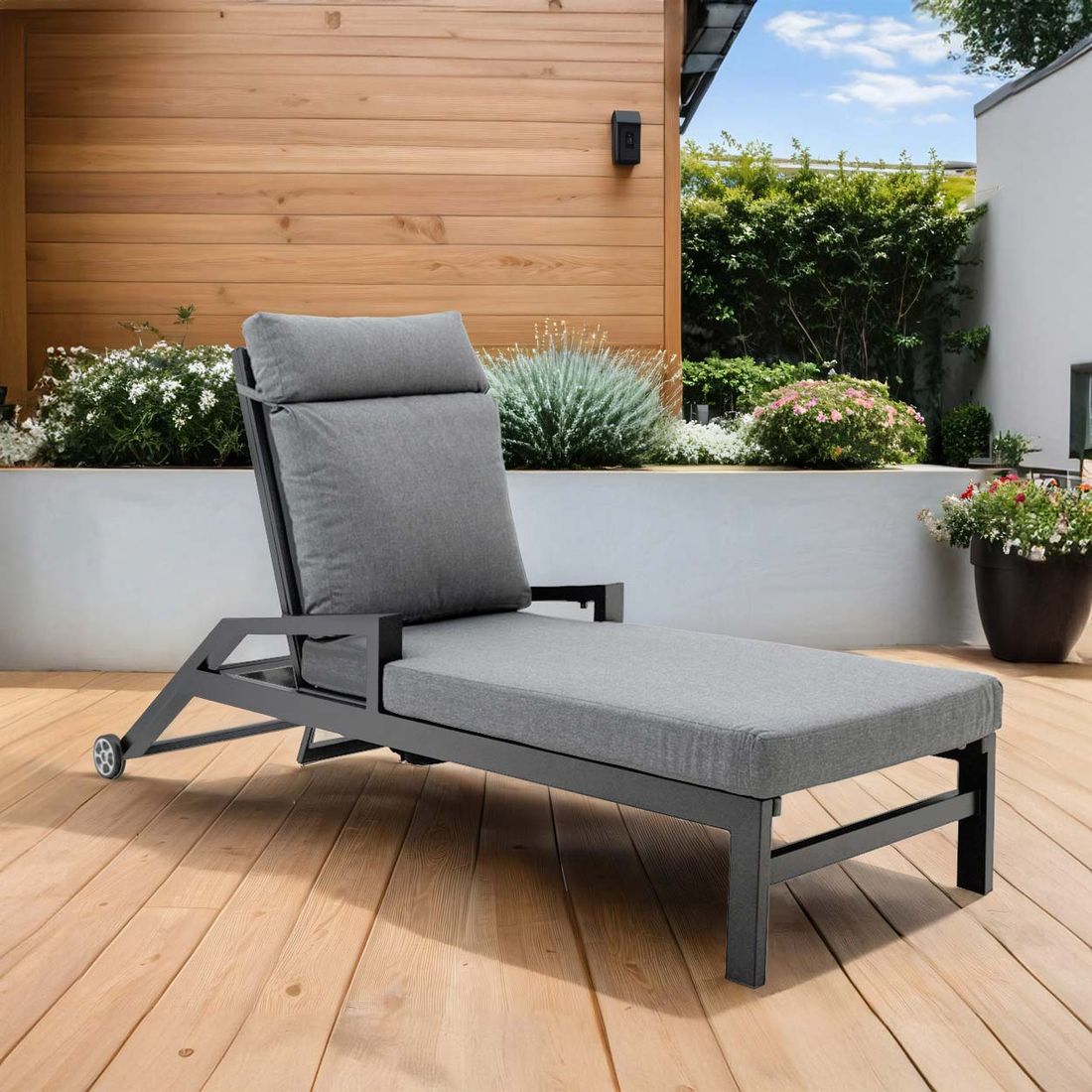 LC Garden Sondrino Gartenliege verstellbar Aluminium/Polyester