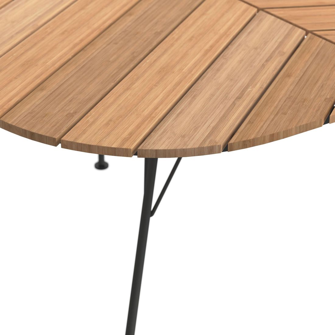 HOUE Leaf Gartentisch 146x146cm Stahl/Bambus
