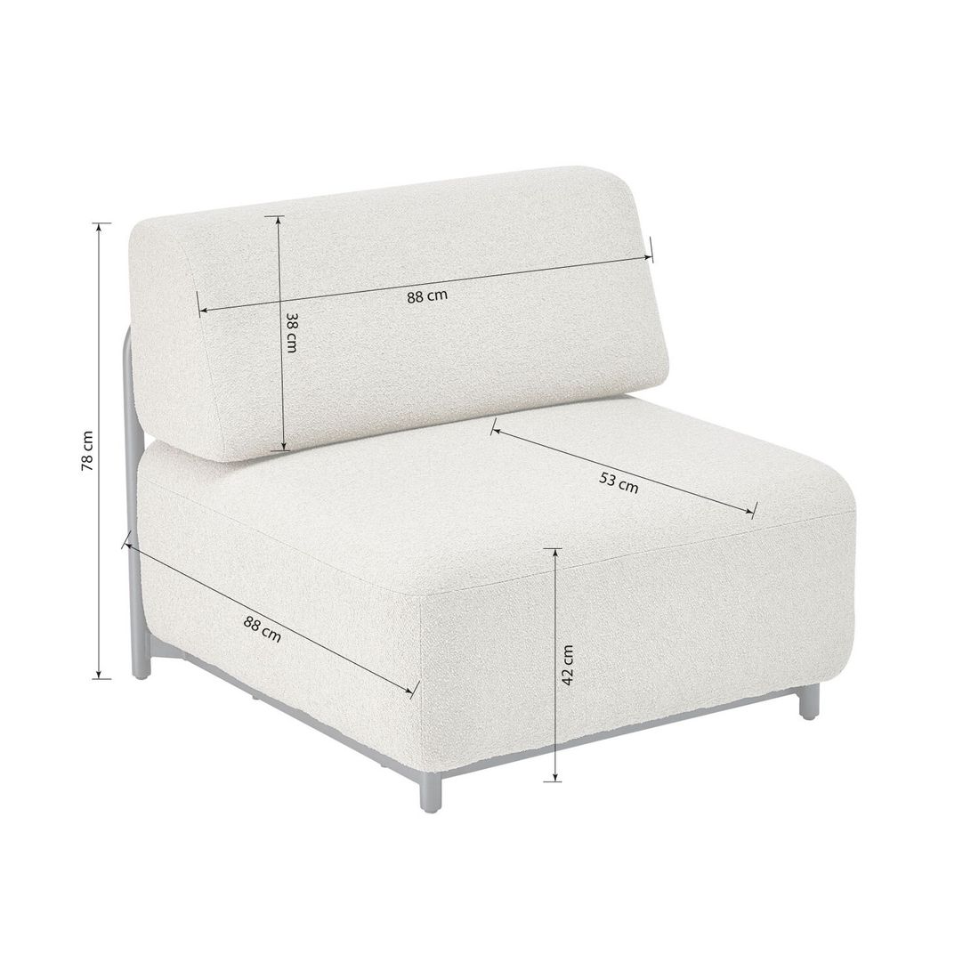 Kettler Tribe Mittelmodul Aluminium/Polyester