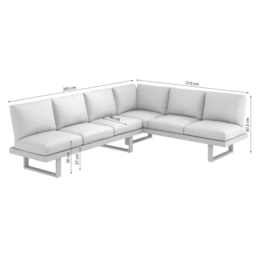 OUTLIV. Atlanta Dininglounge verstellbar Aluminium/Polyester