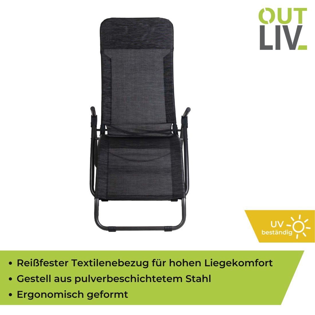 OUTLIV. Brada Bäderliege Stahl/Suntex