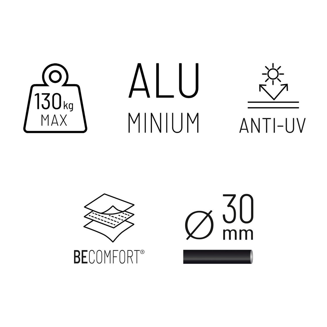 Lafuma Oron Stapelsessel Aluminium/BeComfort