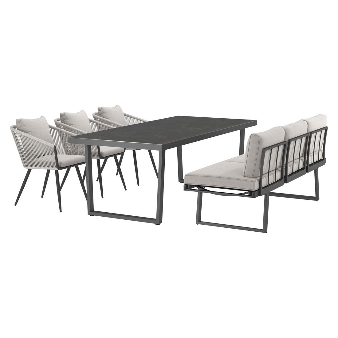 OUTLIV. Alex Gartenmöbel-Set L (6 Plätze) Tisch 220x100cm