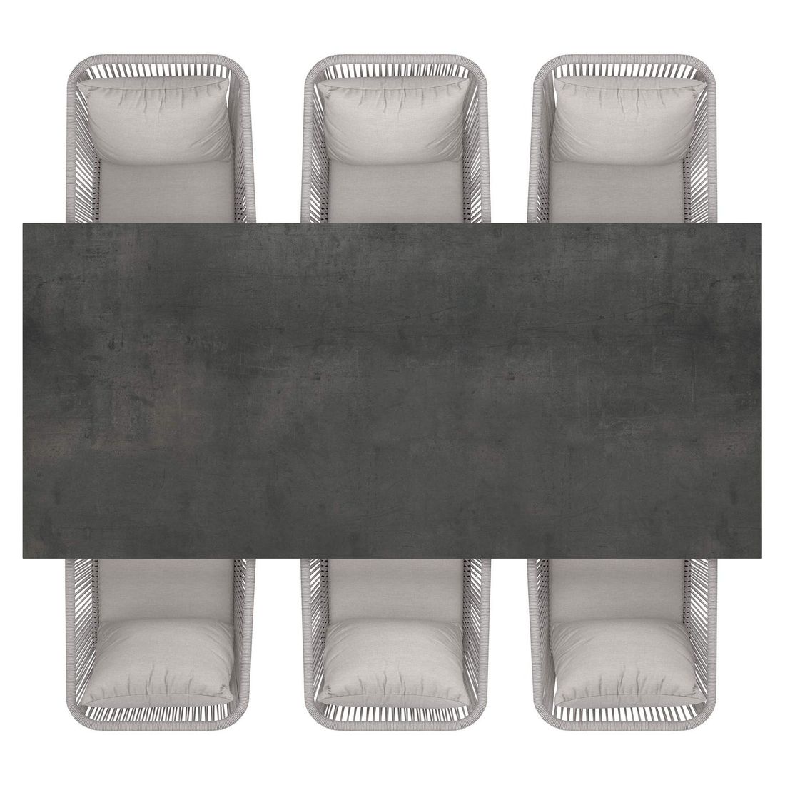 OUTLIV. Alex Gartenmöbel-Set 7-tlg. Tisch 220x100cm