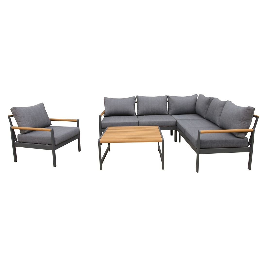 OUTLIV. Sina Ecklounge inkl. Loungetisch Aluminium/Polyspun