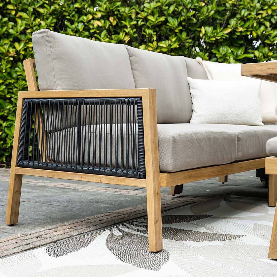Garden Impressions Decala Dininglounge Tisch 150x87cm Aluminium/Rope/Polyester