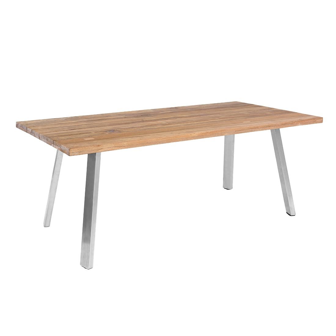 OUTLIV. Gartentisch 200x100cm Edelstahl/Teak recycelt