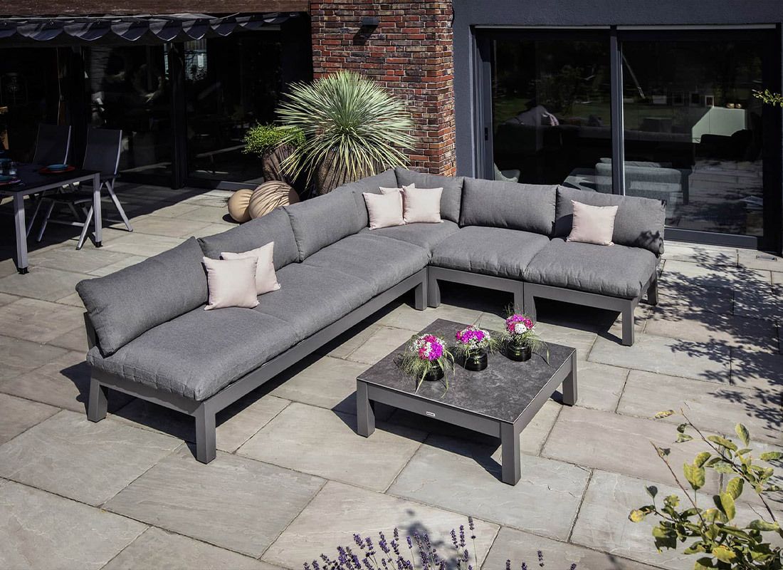Kettler Comfort Loungetisch Aluminium/Glaskeramik