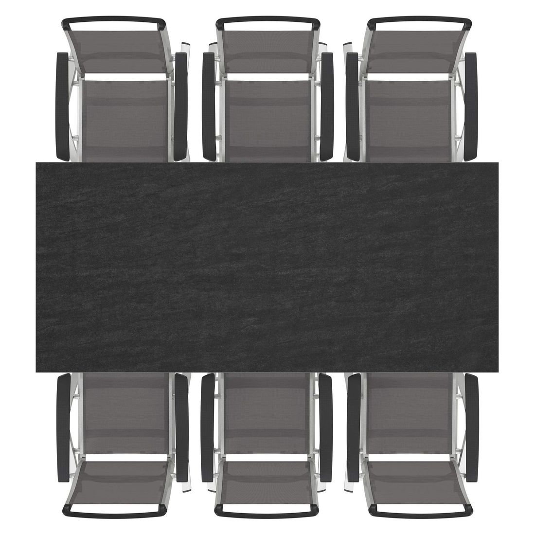 Kettler Forma II Gartenmöbel-Set L verstellbar (6 Plätze) mit OUTLIV. Tisch 220x100cm