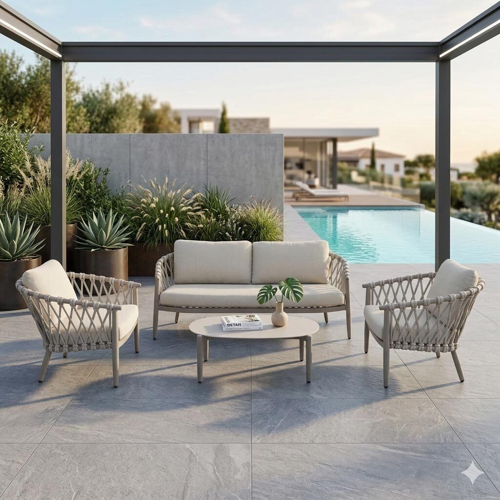 OUTLIV. Cleveland Loungeset inkl. Loungetisch Aluminium/Rope/Olefin