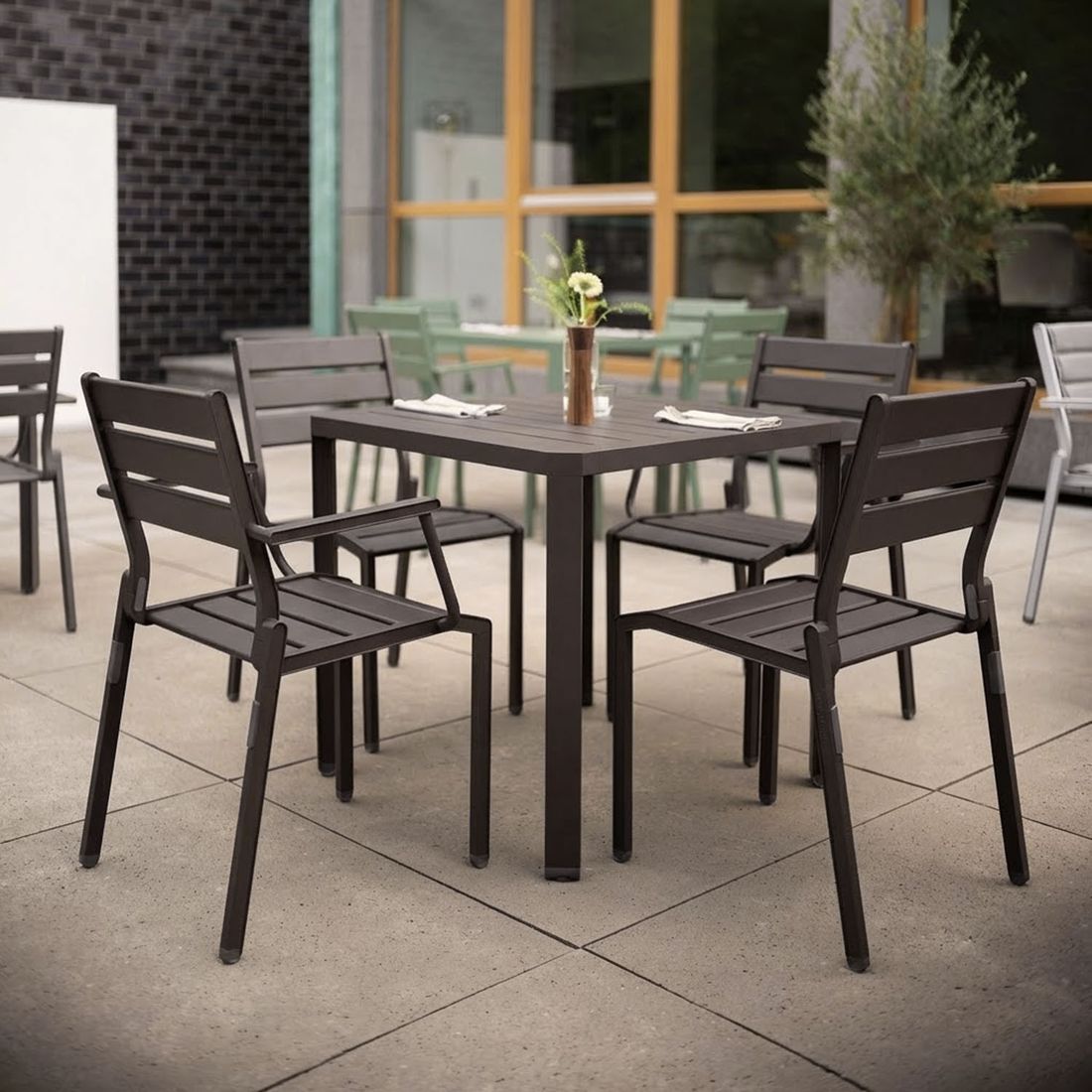Kettler Latitude Gartenmöbel-Set M (4 Plätze) Tisch 78x78cm